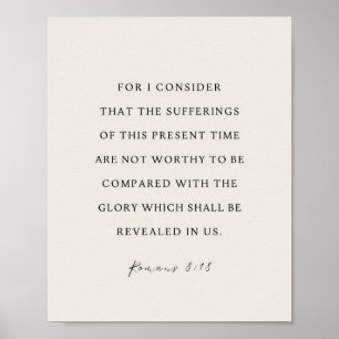 Affiche Romains 8:18 verset biblique