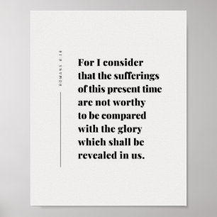 Affiche Romains 8:18 verset biblique