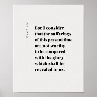 Affiche Romains 8:18 verset biblique