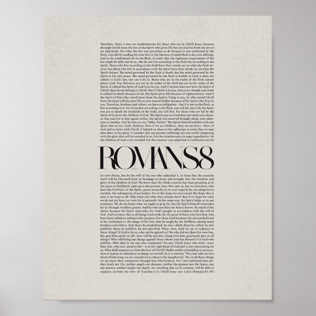 Affiche Romains 8 - Inspiration Christian Wall Art (Devant)