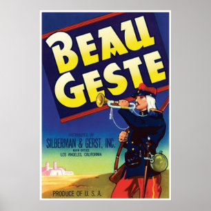 Affiche Roman d'aventure de Geste de beau par P.C. Wren
