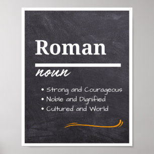 Affiche Roman, Garçon Définition de nom personnalisé