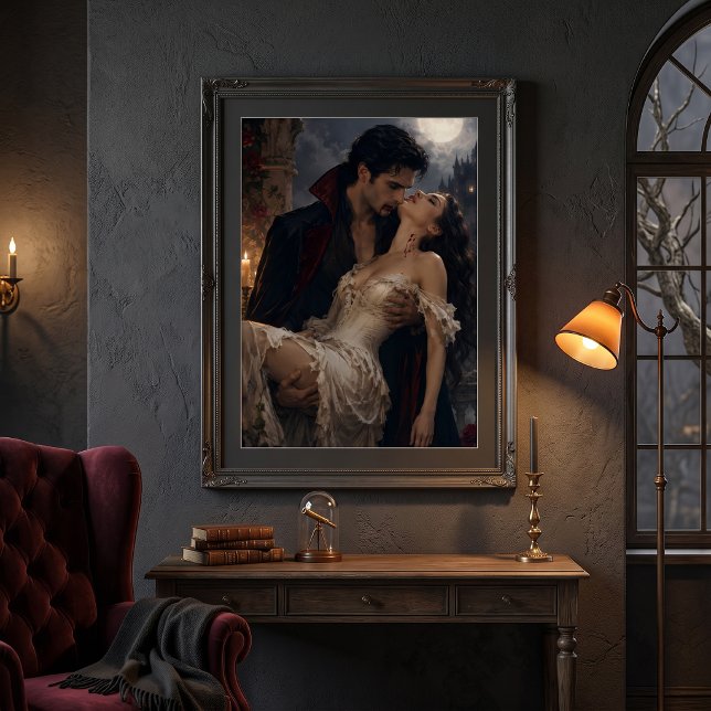 Affiche Romance de vampire gothique - Fantastique vampire  (Créateur téléchargé)