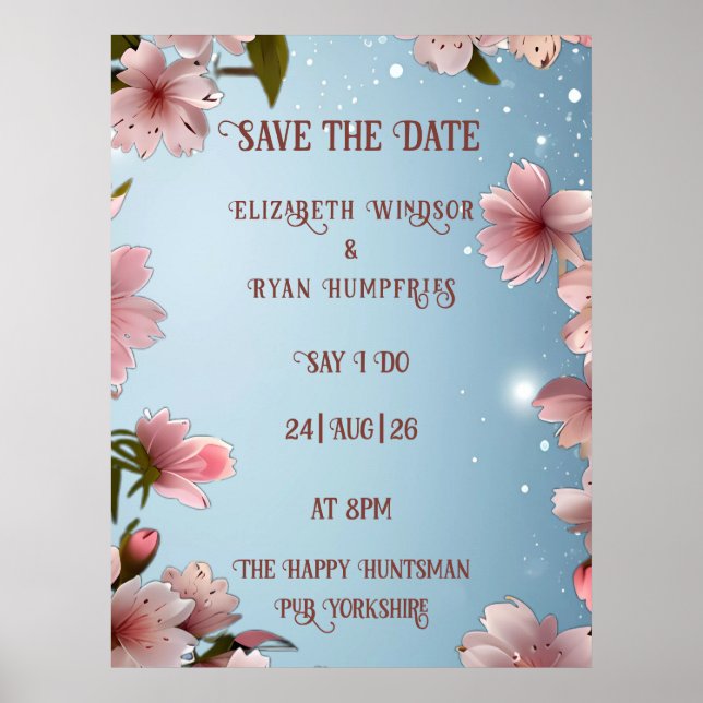 Affiche Romance Épanoui : Un Thème de Mariage Floral Compl (Devant)
