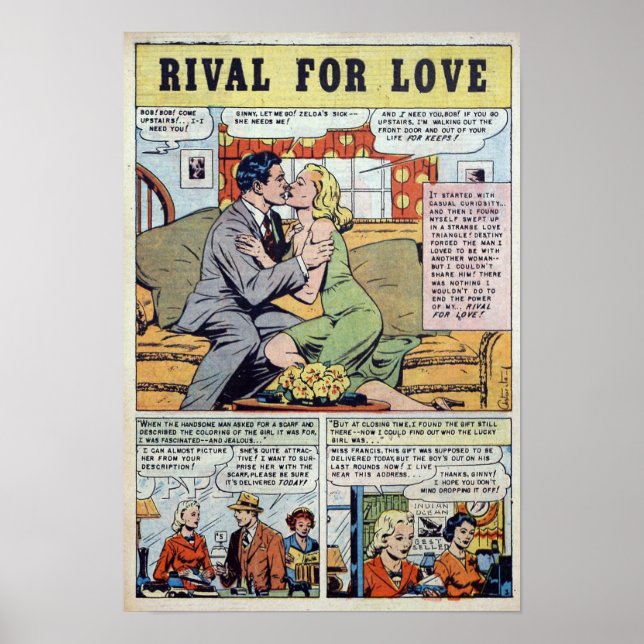 Affiche Romance vintage (Devant)