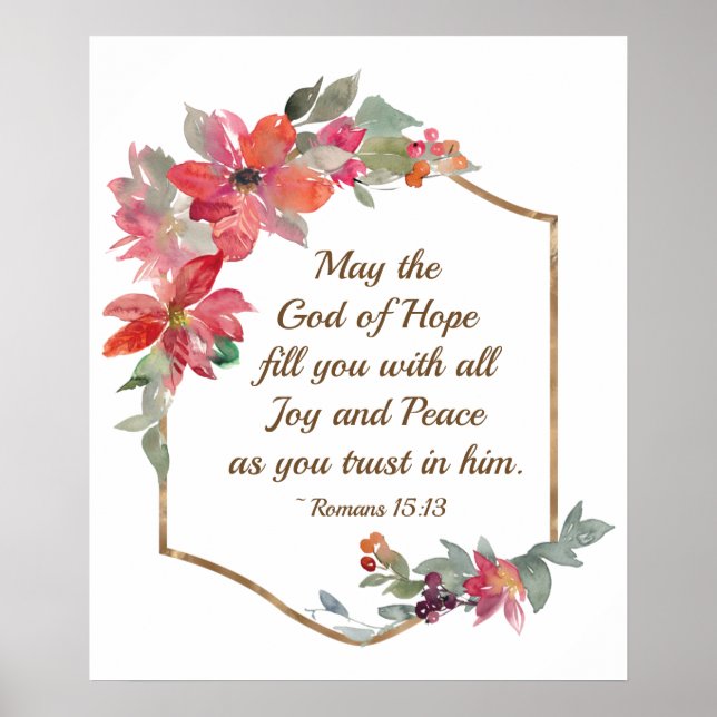 Affiche Romans 15:13 God of Hope (Devant)