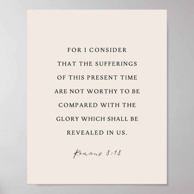 Affiche Romans 8:18 Bible Verse (Devant)