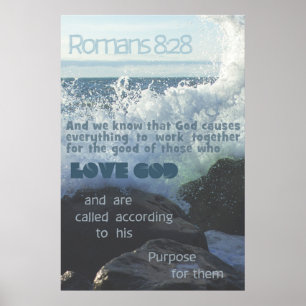 Affiche Romans 8:28 Ocean