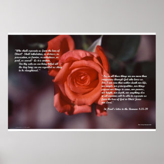 Affiche Romans 8 Rose