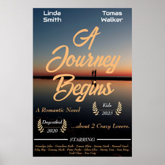 Affiche Romantic couple and family movie design