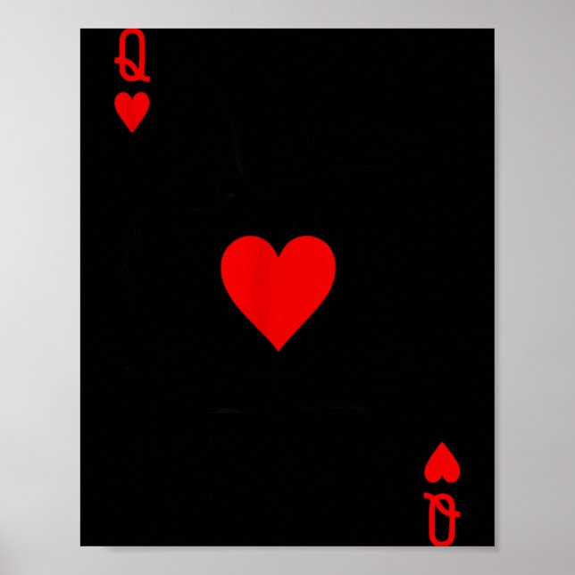Affiche Romantic Couple Kiss Queen Of Hearts Ker Playing C (Devant)