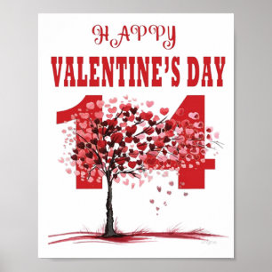 Affiche Romantic Happy Valentine's Day Wall Art & Décor -