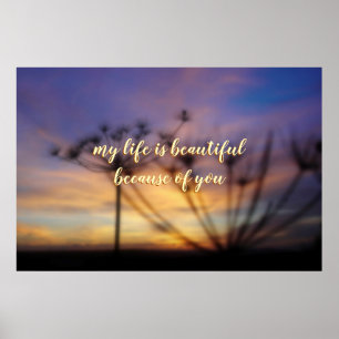 Affiche Romantic sentiment for him, beautiful life