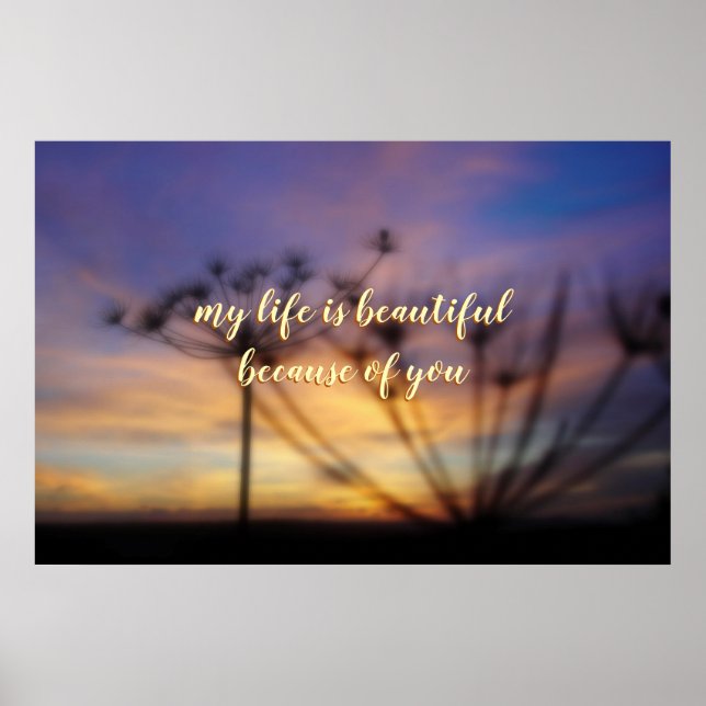 Affiche Romantic sentiment for him, beautiful life (Devant)