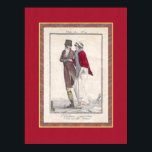 Affiche Romantic Vintage Ice Skating Antique Engraving<br><div class="desc">Elegant antique engraving of a gentleman teaching a young lady how to skate. The title in French reads "The fearful student." Charming antique print. After Antique French Engraving / Fashion illustration of Ice Skaters "L'Ecolière Craintive" from Modes et Manières No. 19 - Printed in 1800 by Philibert-Louis Debucourt (1755-1832). This...</div>