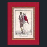 Affiche Romantic Vintage Ice Skating Antique Engraving<br><div class="desc">Elegant antique engraving of a gentleman teaching a young lady how to skate. The title in French reads "The fearful student." Charming antique print. After Antique French Engraving / Fashion illustration of Ice Skaters "L'Ecolière Craintive" from Modes et Manières No. 19 - Printed in 1800 by Philibert-Louis Debucourt (1755-1832). This...</div>