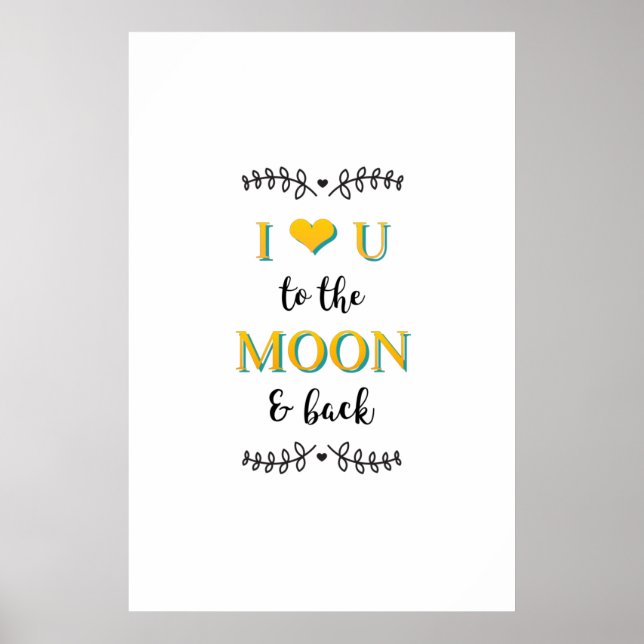 Affiche romantique avec une citation d'amour (Devant)