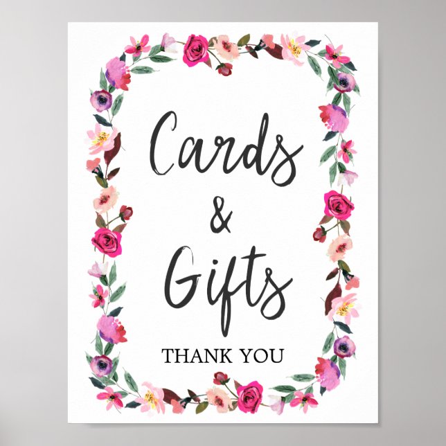 Affiche Romantique Fairytale Blossom Wreath Cartes & Cadea (Devant)