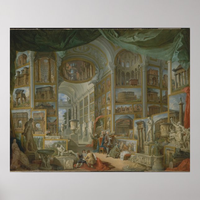 Affiche Rome antique par Giovanni Paolo Panini Imprimer (Devant)