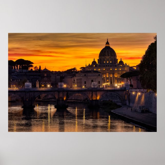 Affiche Rome au coucher du soleil (Devant)