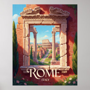 Affiche Rome Italie Architecture Ancienne Ville Historique