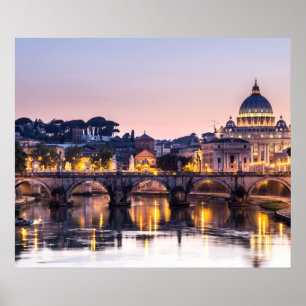 Affiche Rome Italie - cathédrale de St Peters