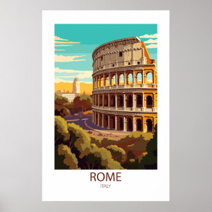 Affiche Rome Italie célèbres lieux de voyage