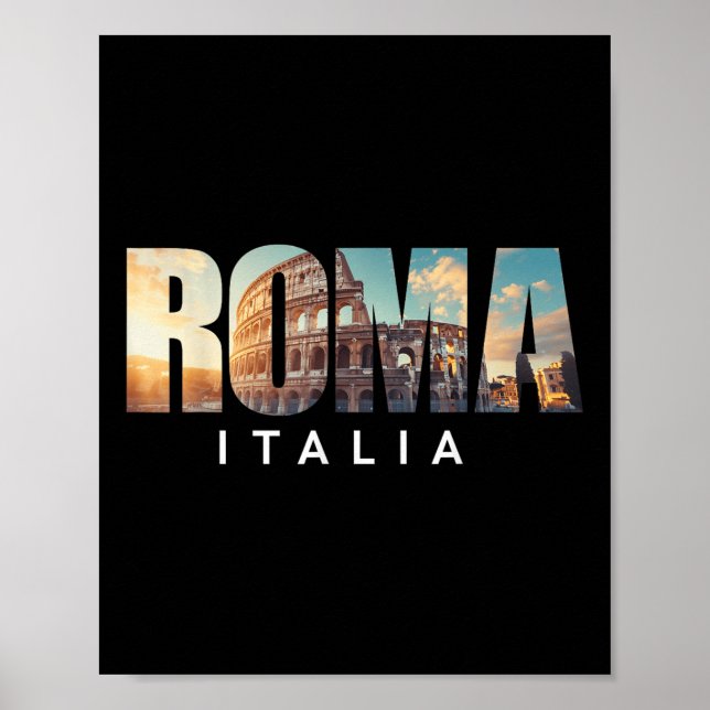 Affiche Rome Italie Colisée Monument Rome  (Devant)