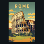 Affiche Rome Italie Colisée Voyage Art Vintage<br><div class="desc">Design vectoriel du Colisée de Rome. Rome est située dans la partie centrale-ouest de la péninsule italienne,  dans le Latium,  le long des rives du Tibre.</div>