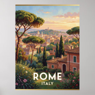 Affiche Rome Italie Colisée Voyage Scène 🏛️