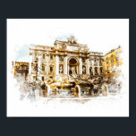 Affiche ROME Italie Trevi Fontaine aquarelle Peinture Roma<br><div class="desc">Captivating AUTY of ROME Italie Fontaine Paysage Peinture Beauté Couleur d'eau des meilleures villes / Acuarelas de las mejores ciudades del mundo / Peintures a l'aquarelle des meilleures villes du monde / Aquarellbilder besten Stadte der Welt Couvrir quelque chose de nouveau pour vous dans la variété unique de haute qualité...</div>