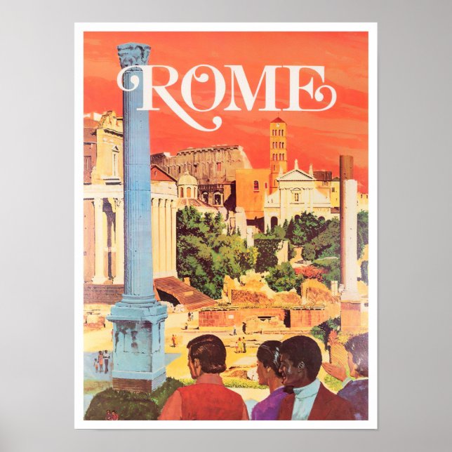 Affiche Rome Italie voyage vintage (Devant)