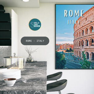 Affiche Rome, la ville de la Dolce Vita et du charme itali