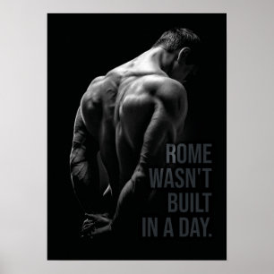 Affiche Rome n'a pas été construit dans un jour Gym Motiva