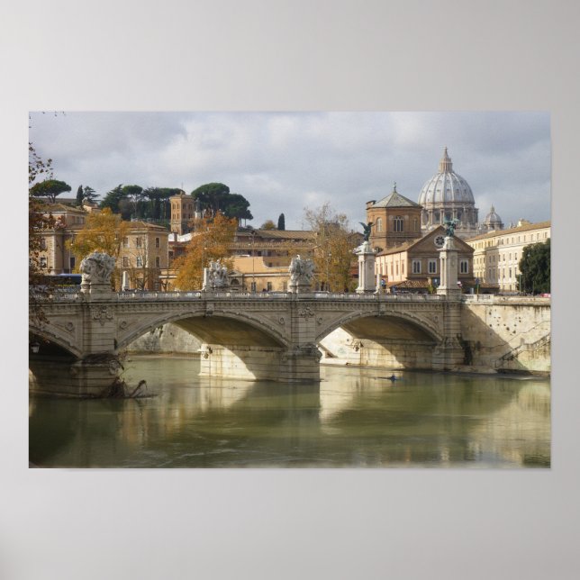Affiche Rome, pont du Tibre (Devant)