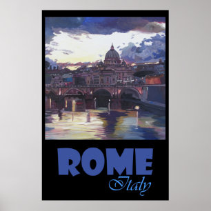 Affiche Rome Vatican Italy Retro Travel