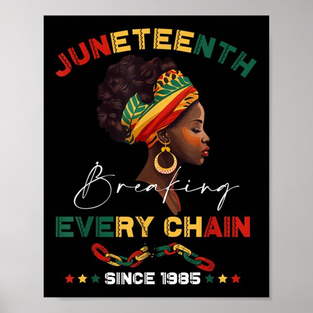 Affiche Rompre chaque chaîne depuis 1865 Femmes Hommes Jun (Devant)