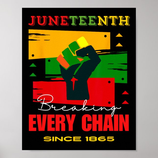 Affiche Rompre chaque chaîne depuis 1865 Junetdix Freedom (Devant)