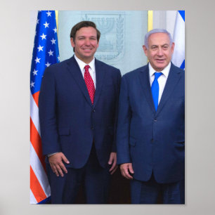 Affiche Ron DeSantis et Benyamin Netanyahu