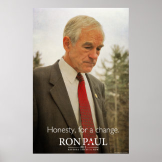 Affiche Ron Paul Honesty Imprimer
