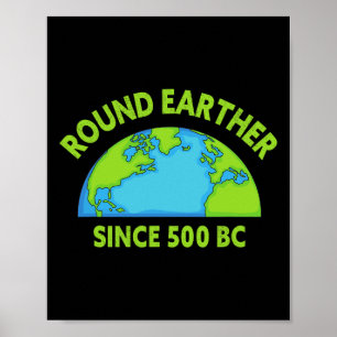 Affiche Ronde La Science Croire Que La Terre Est Ronde