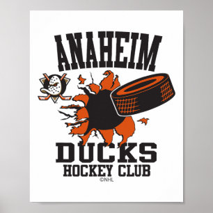 Affiche Rondelle de hockey Anaheim Ducks éclatée sous lice
