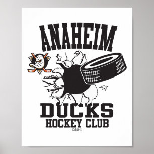 Affiche Rondelle de hockey des Ducks d'Anaheim Éclatement