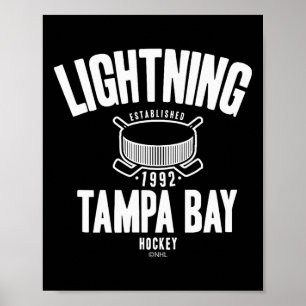 Affiche Rondelle de hockey Tampa Bay Lightning Bleue Offic