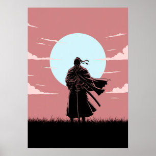 Affiche Ronin Anime Minimaliste