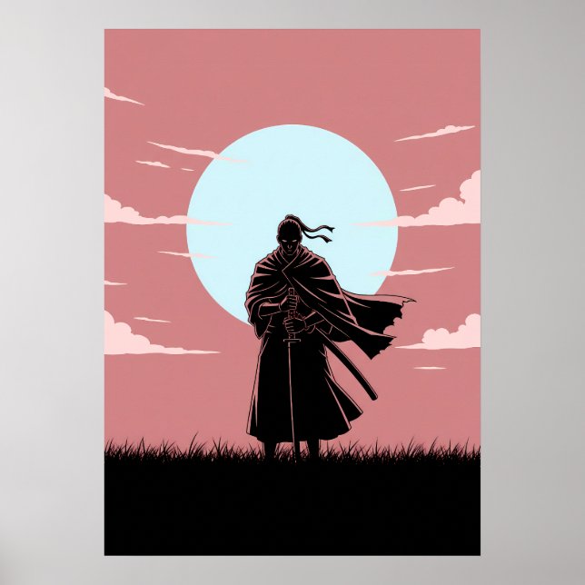 Affiche Ronin Anime Minimaliste (Devant)