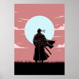 Affiche Ronin Anime Minimaliste