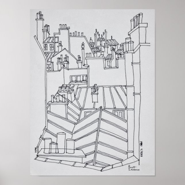 Affiche Rooftops of Paris, France (Devant)