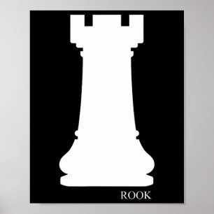 Affiche Rook Chess Piece Group Costume Chess Club Chess Bo