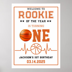 Affiche Rookie de l'année 1er anniversaire de basket-ball